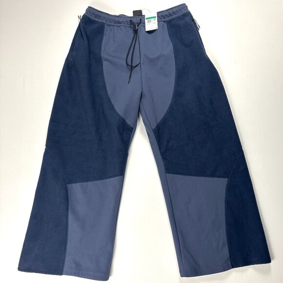 Nike Tech Boreas Pants Oversized Straight Leg Open Hem Sz XL NWT IB3365-437 Blue